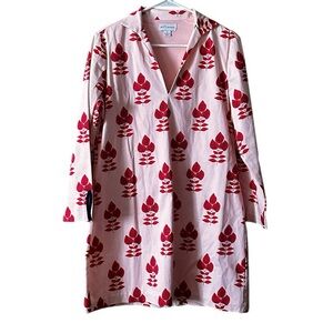 Petit Peony Red and Pink Floral Mini Dress / Tunic Top Size Small 📦